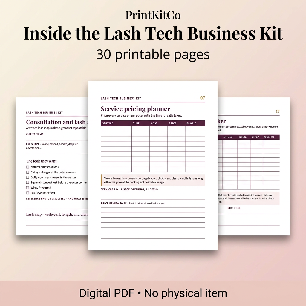 Lash kit preview revised to match the nail kit styling